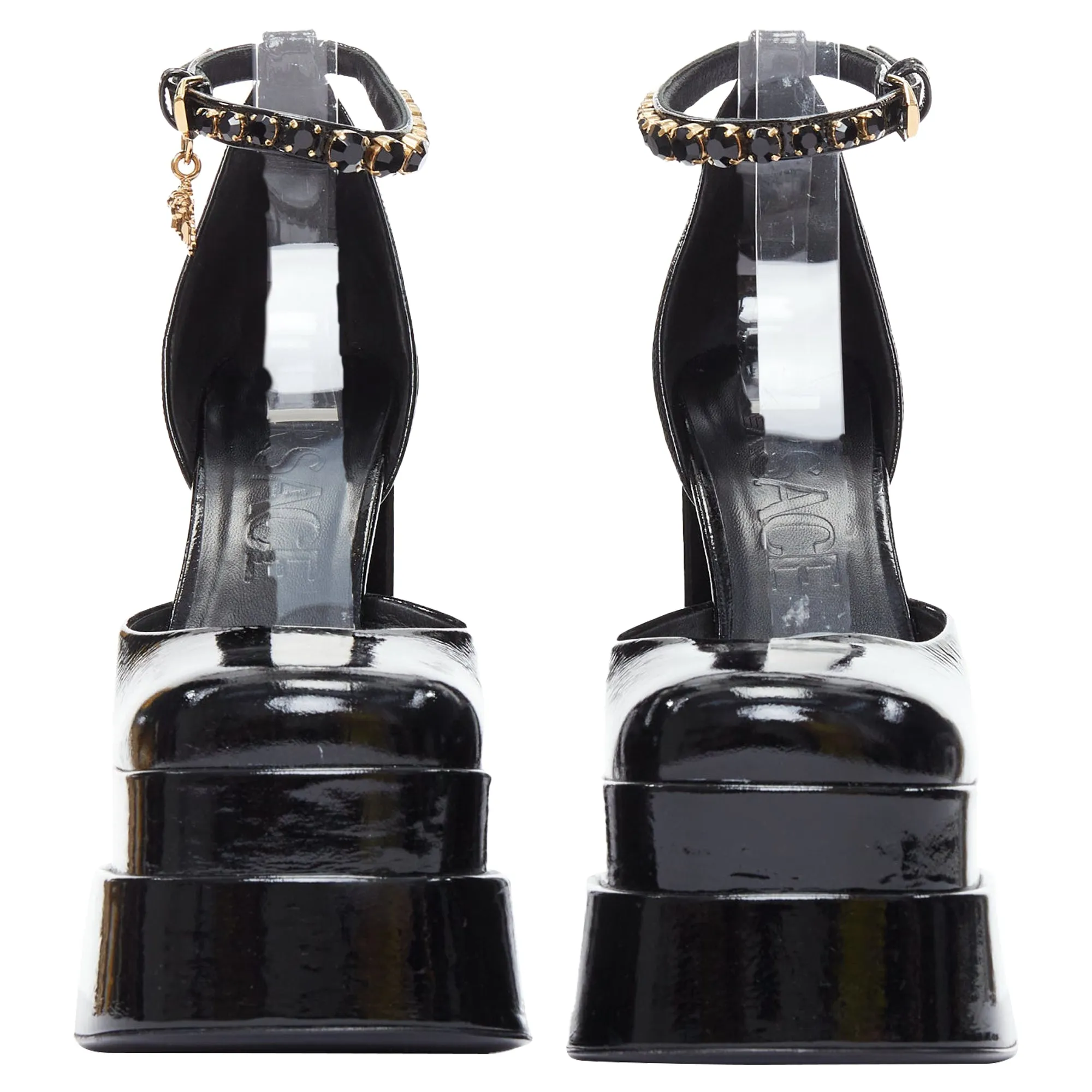 Versace Aevitas Patent Crystal Medusa Platform