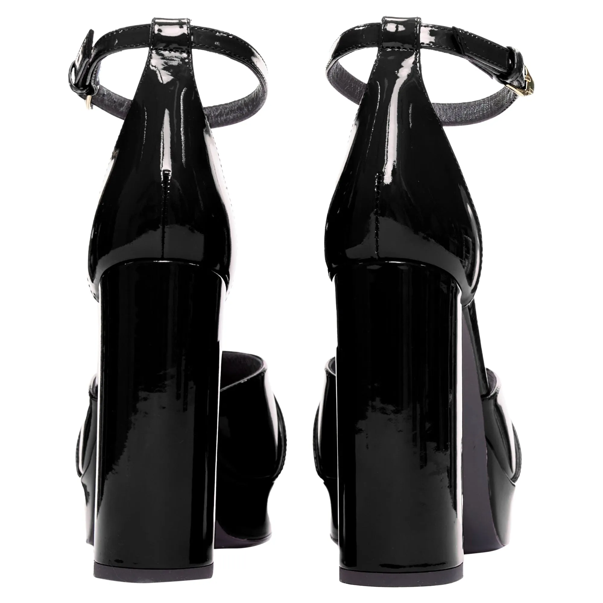 Versace Anthem Maryjane Calf Leather Double Buckle Platform Brogue