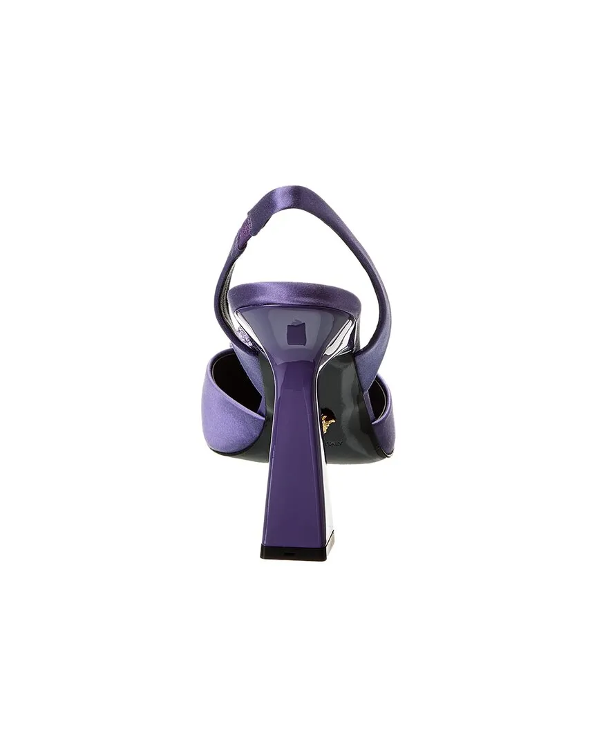 Versace La Medusa Satin Slingback Pump