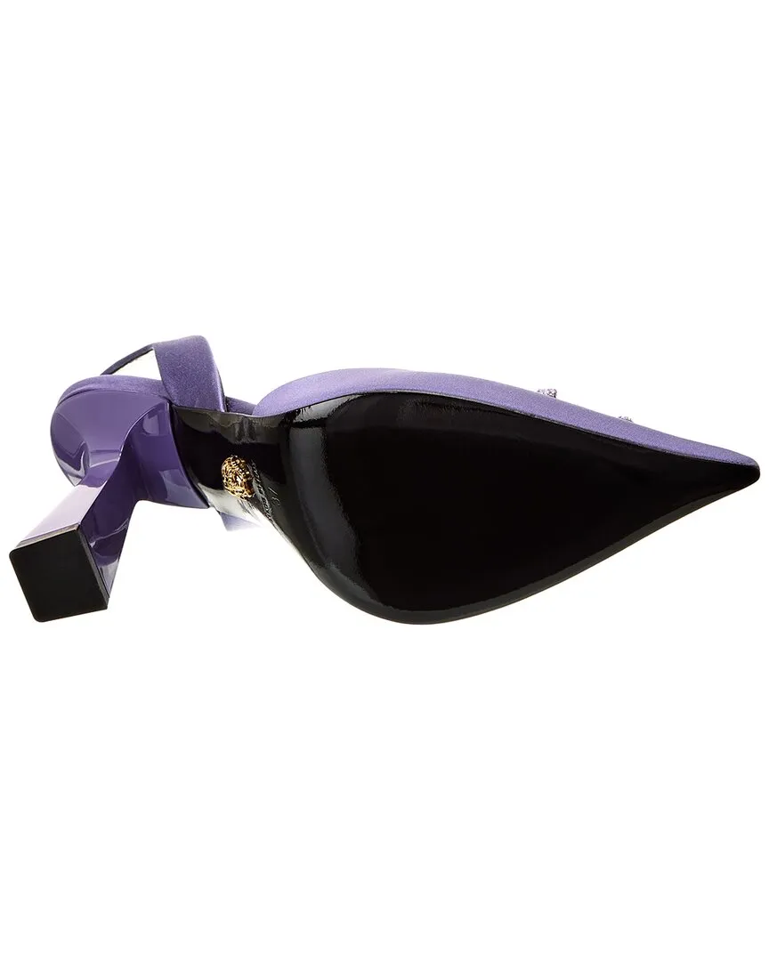 Versace La Medusa Satin Slingback Pump