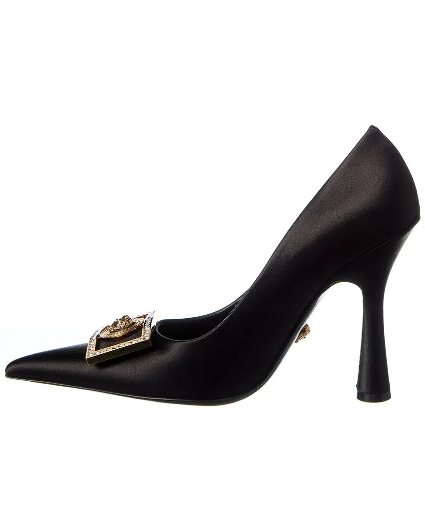 Versace Medusa Plaque Satin Pump