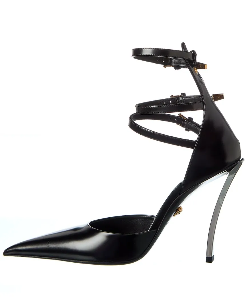 Versace Pin Point Leather Pump