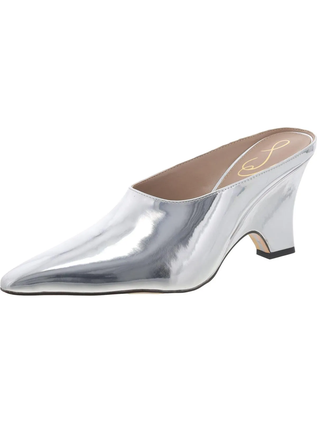 Vonn Womens Leather Pointed Toe Mules