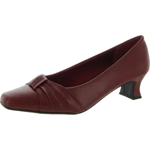 Waive Womens Faux Leather Slip On Dress Heels
