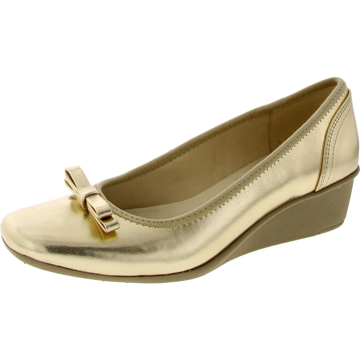Wales Womens Faux Leather Slip On Pumps