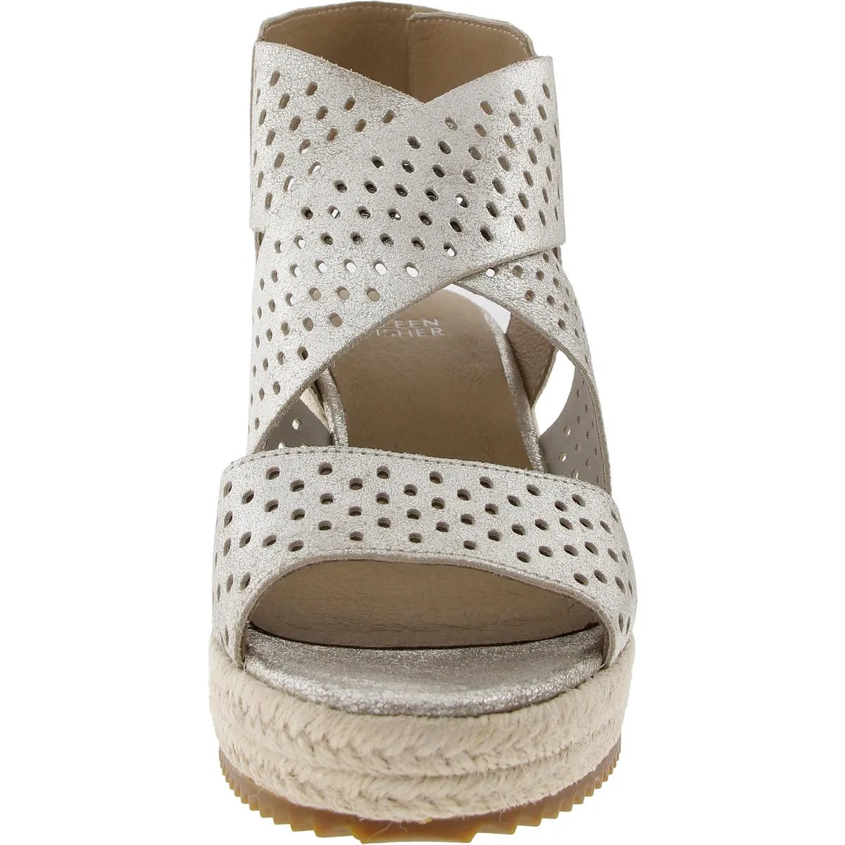WILLOW Womens Textured Manmade Espadrille Heels