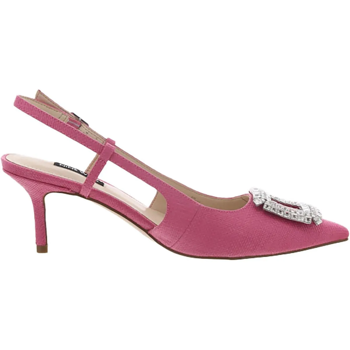 WN Aimey 2 Womens Woven Embellished Kitten Heels