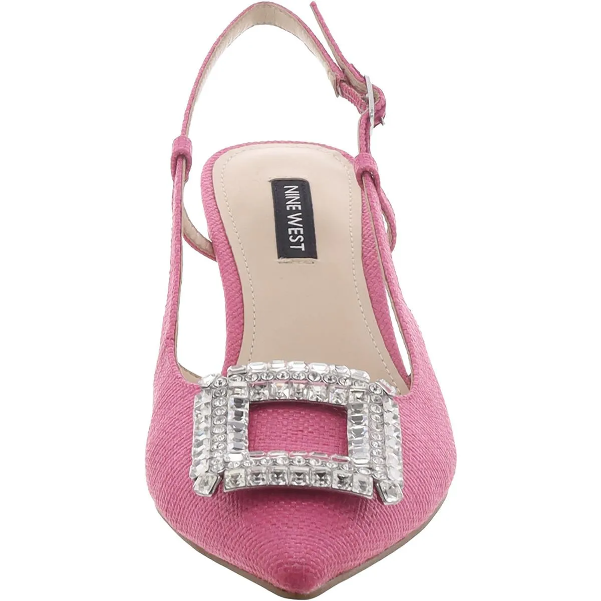 WN Aimey 2 Womens Woven Embellished Kitten Heels