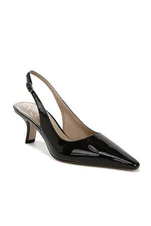 Women's Bianka Slingback Pump In Black Patent
