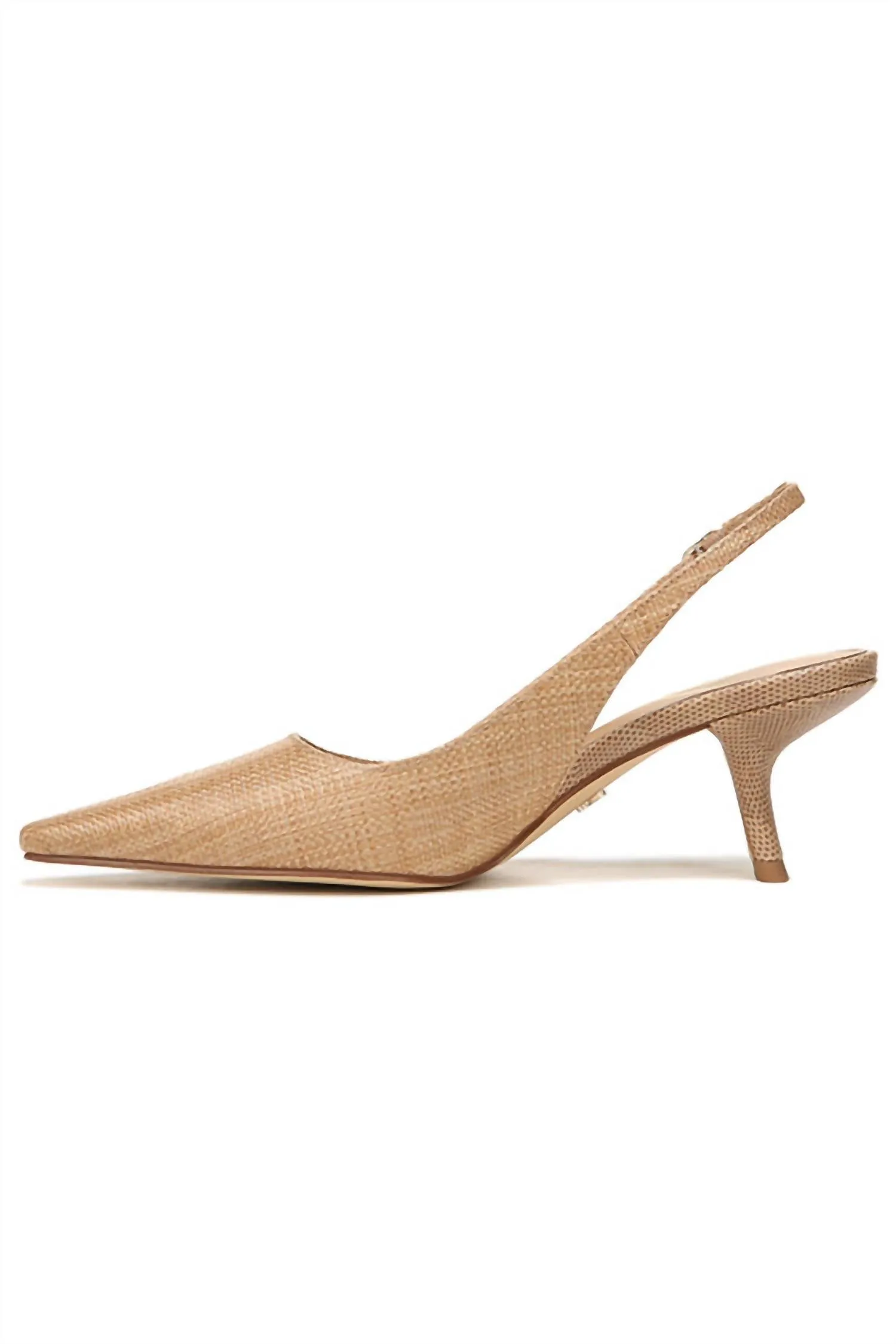 Women's Bianka Slingback Pump In Tan Raffia