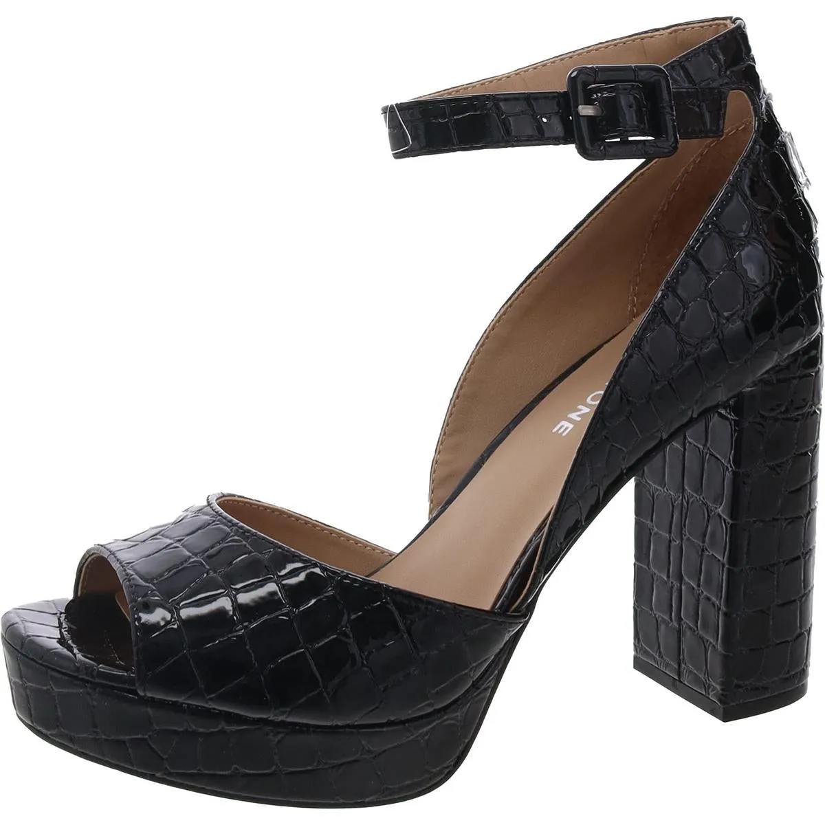 Womens Block Heel Man Made Pumps