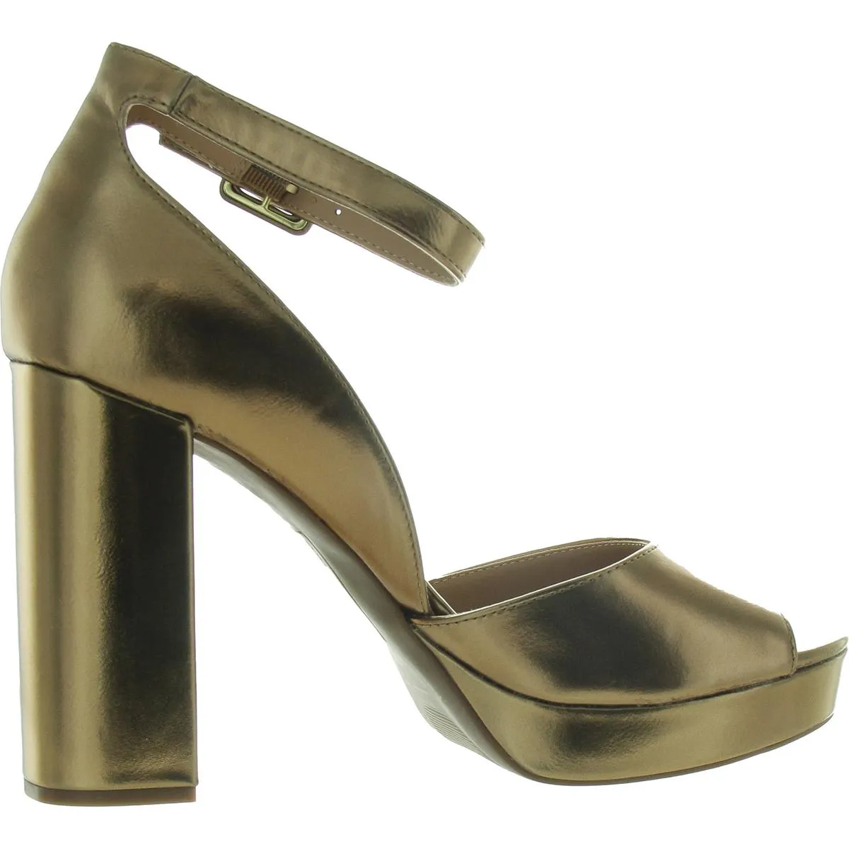 Womens Block Heel Man Made Pumps