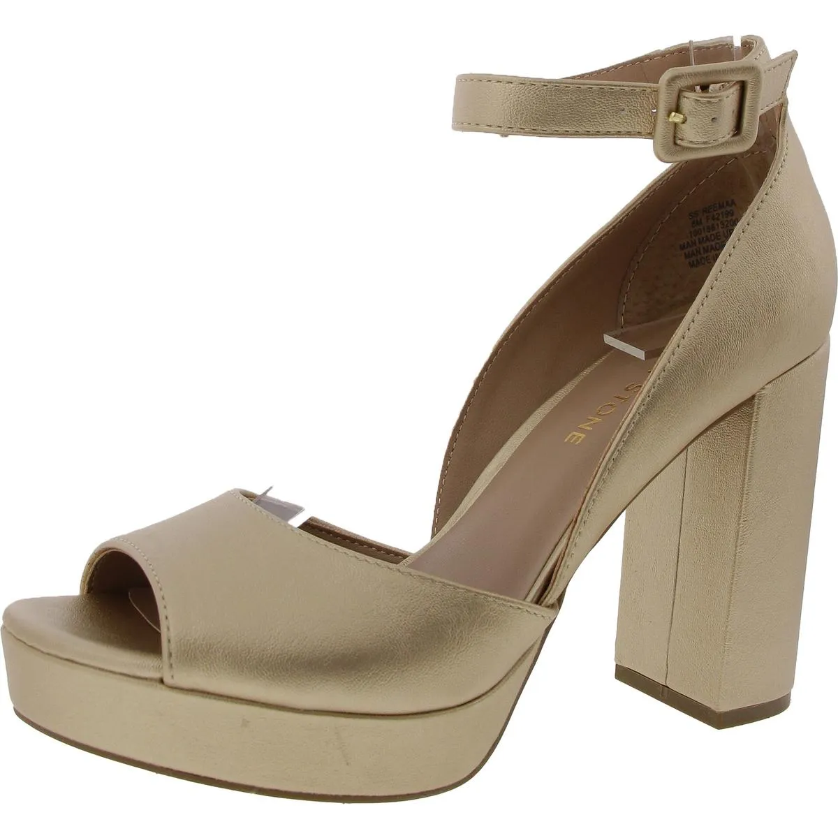 Womens Block Heel Man Made Pumps