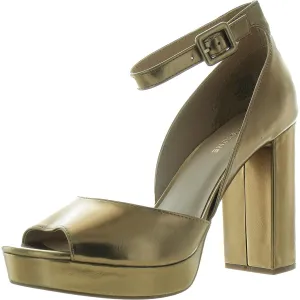Womens Block Heel Man Made Pumps