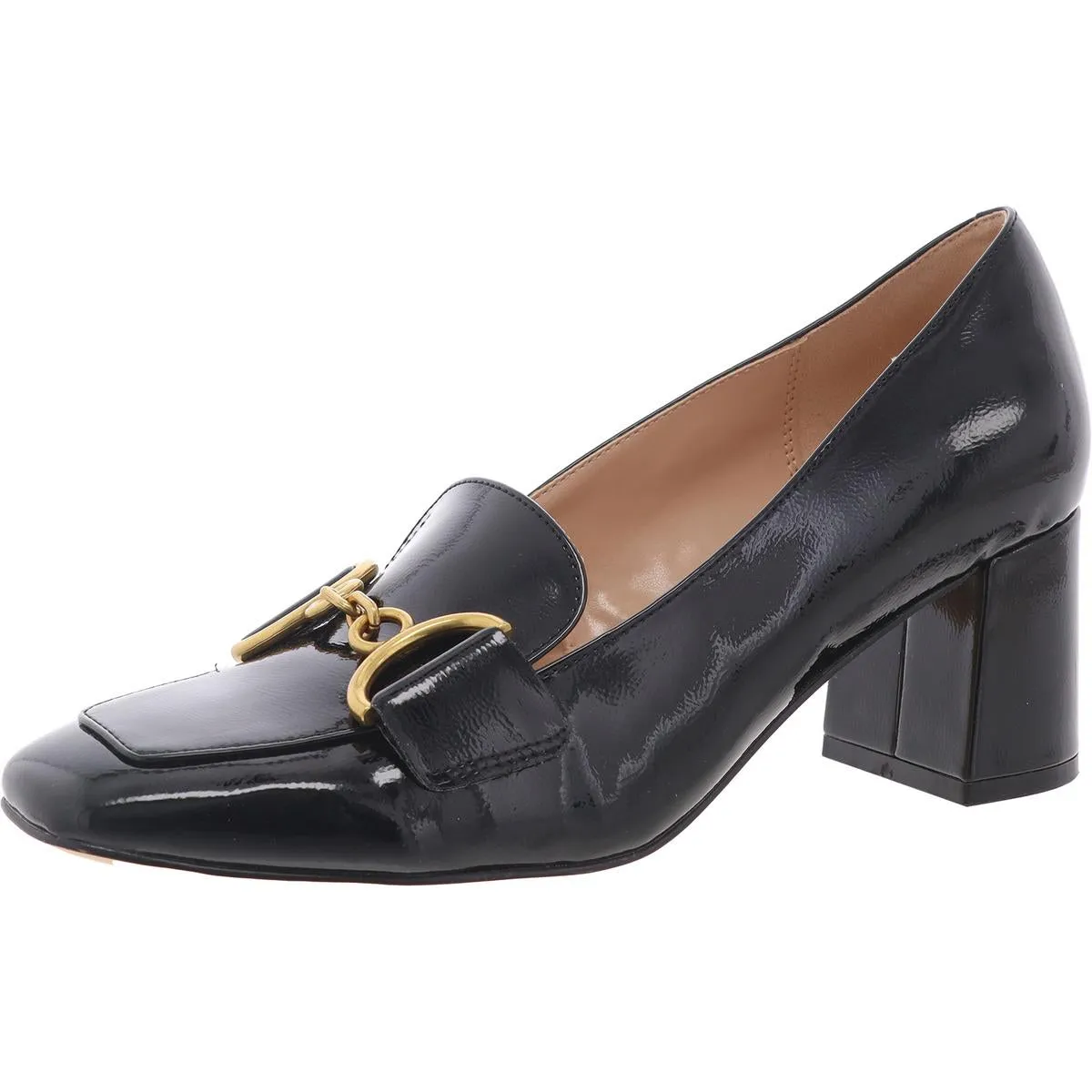 Womens Block Heel Man Made Pumps