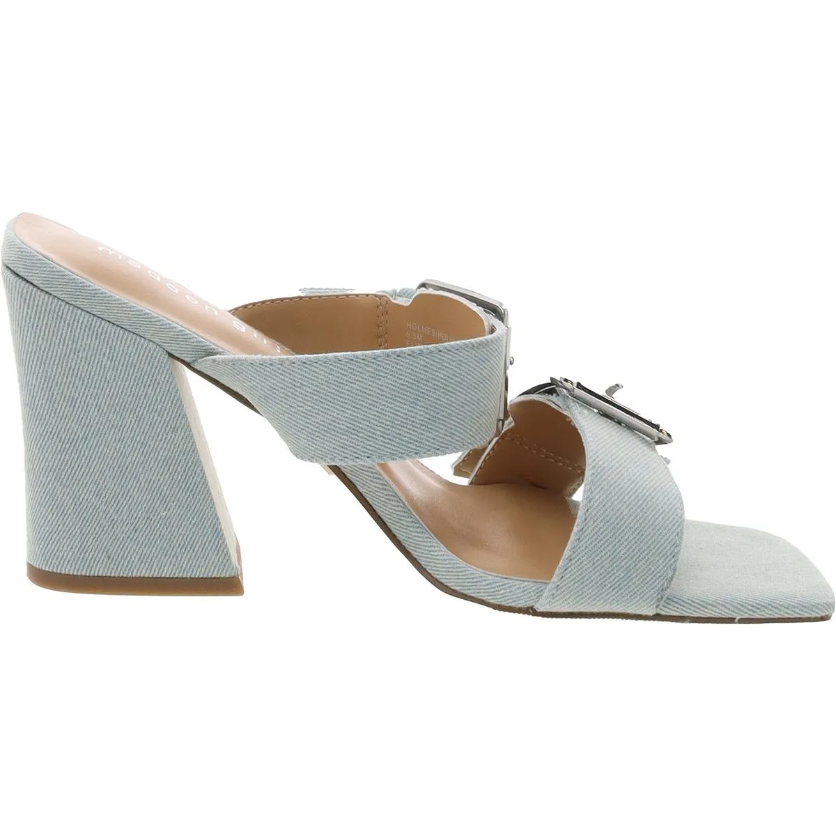 Womens Block Heel Man Made Slide