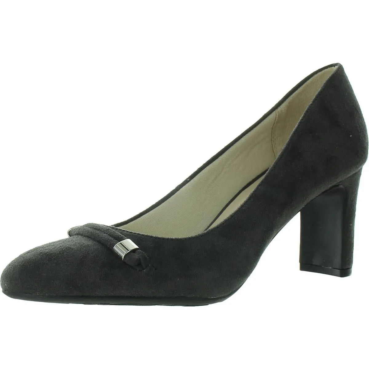 Womens Block Heel Round Toe Pumps
