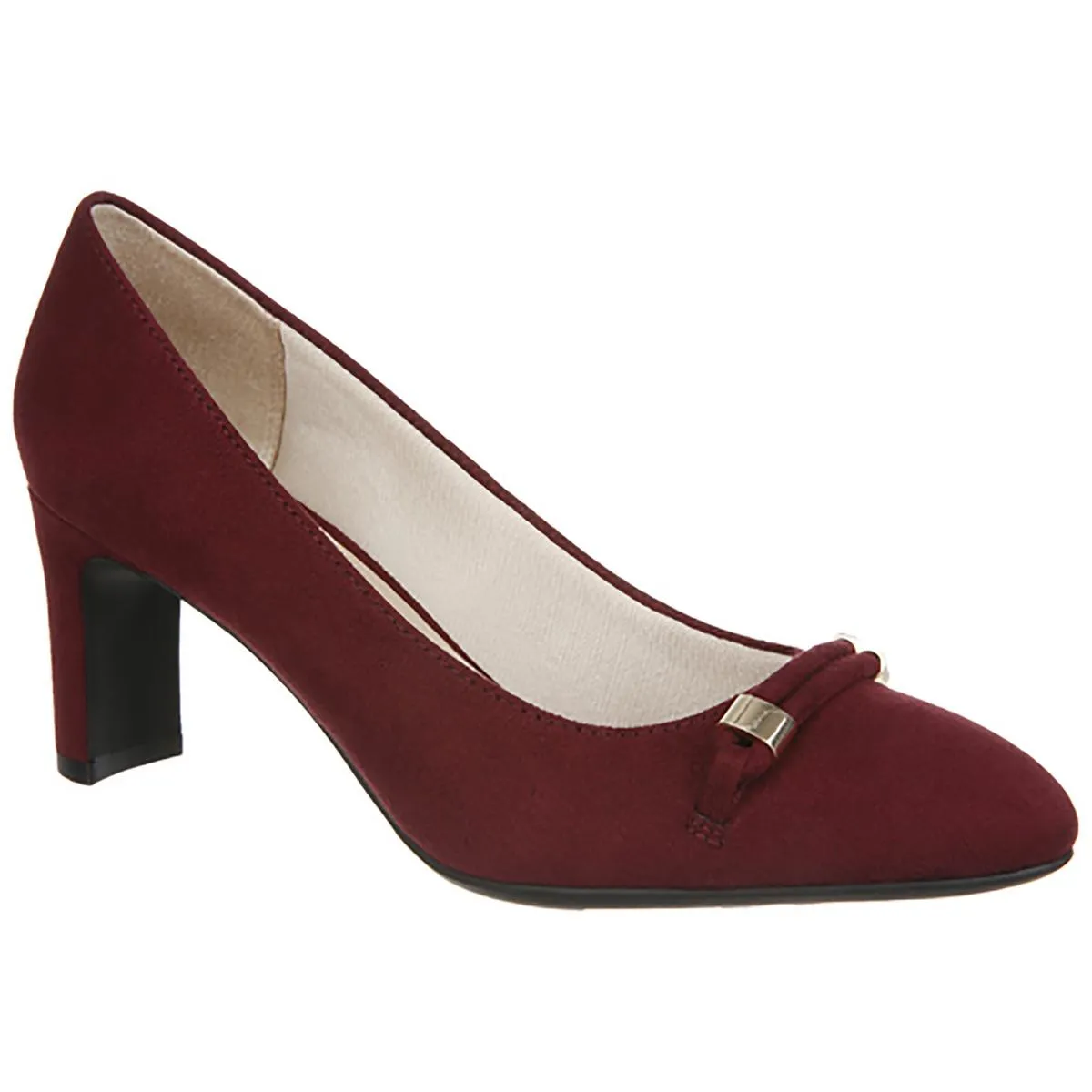 Womens Block Heel Round Toe Pumps