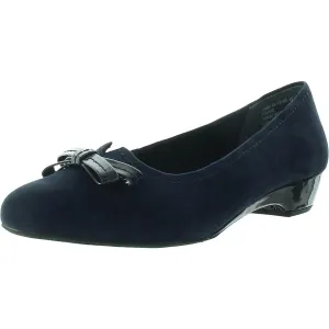 Womens Bow Leather Pumps