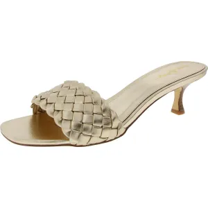 Womens Braided Manmade Kitten Heels