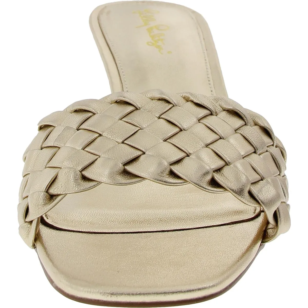Womens Braided Manmade Kitten Heels