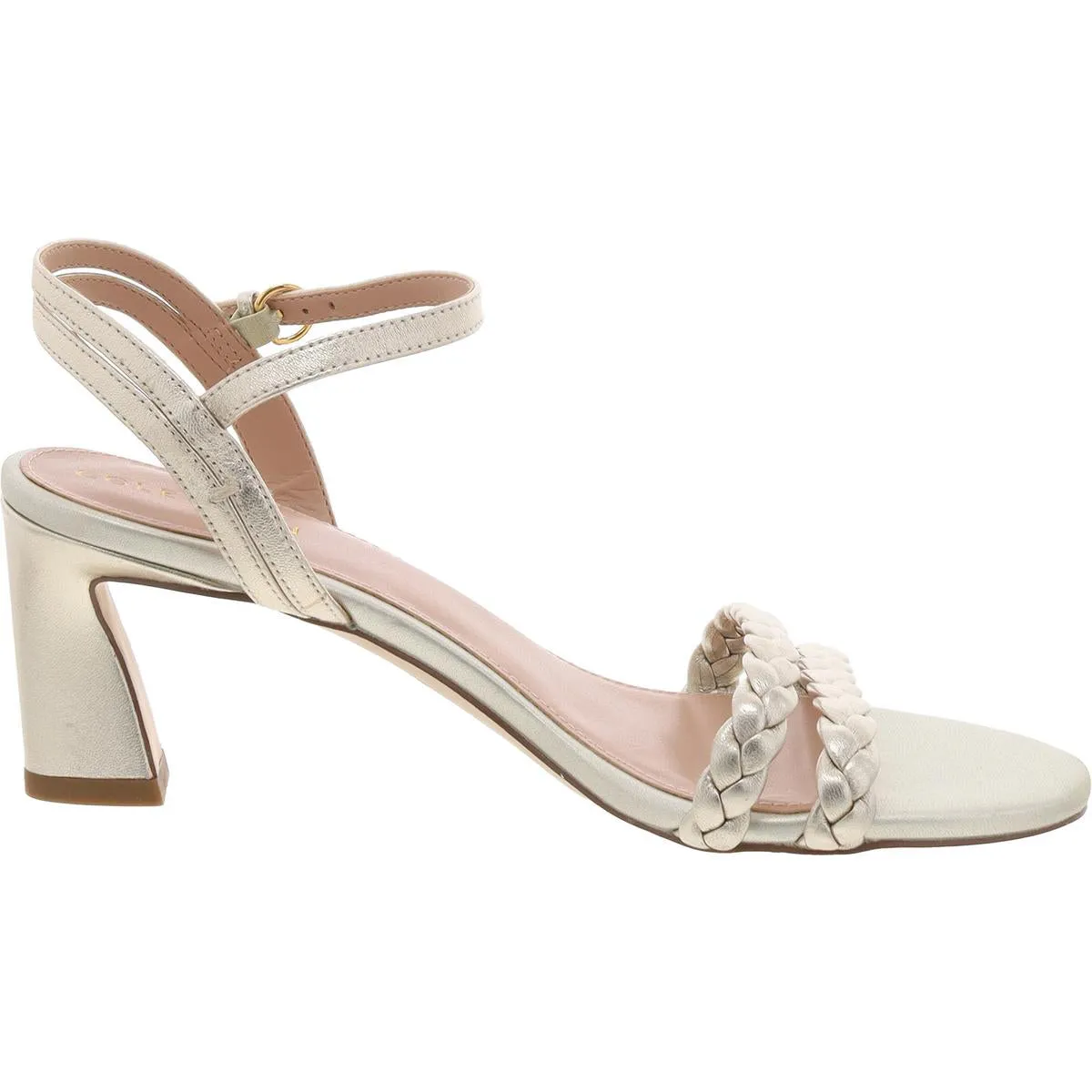 Womens Braided Manmade Slingback Heels