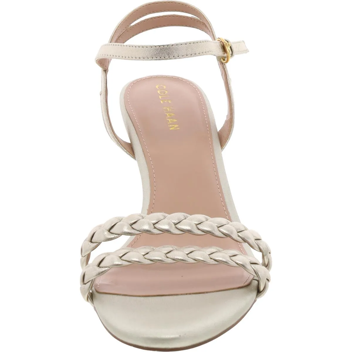Womens Braided Manmade Slingback Heels