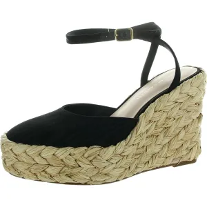 Womens Buckle Espadrille Heels
