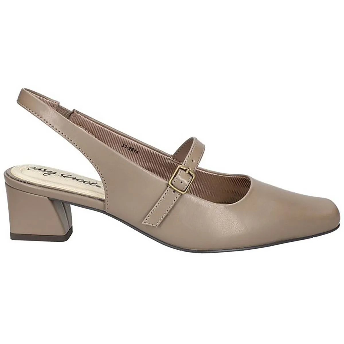 Womens Buckle Man Made Slingback Heels
