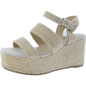 Womens Buckle Manmade Espadrille Heels