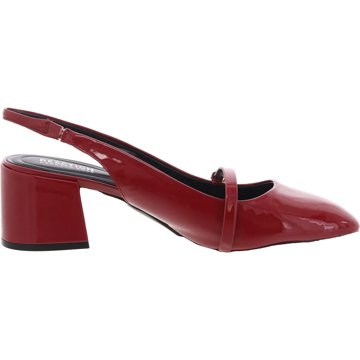 Womens Buckle Manmade Slingback Heels