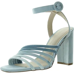 Womens Buckle Suede Ankle Strap