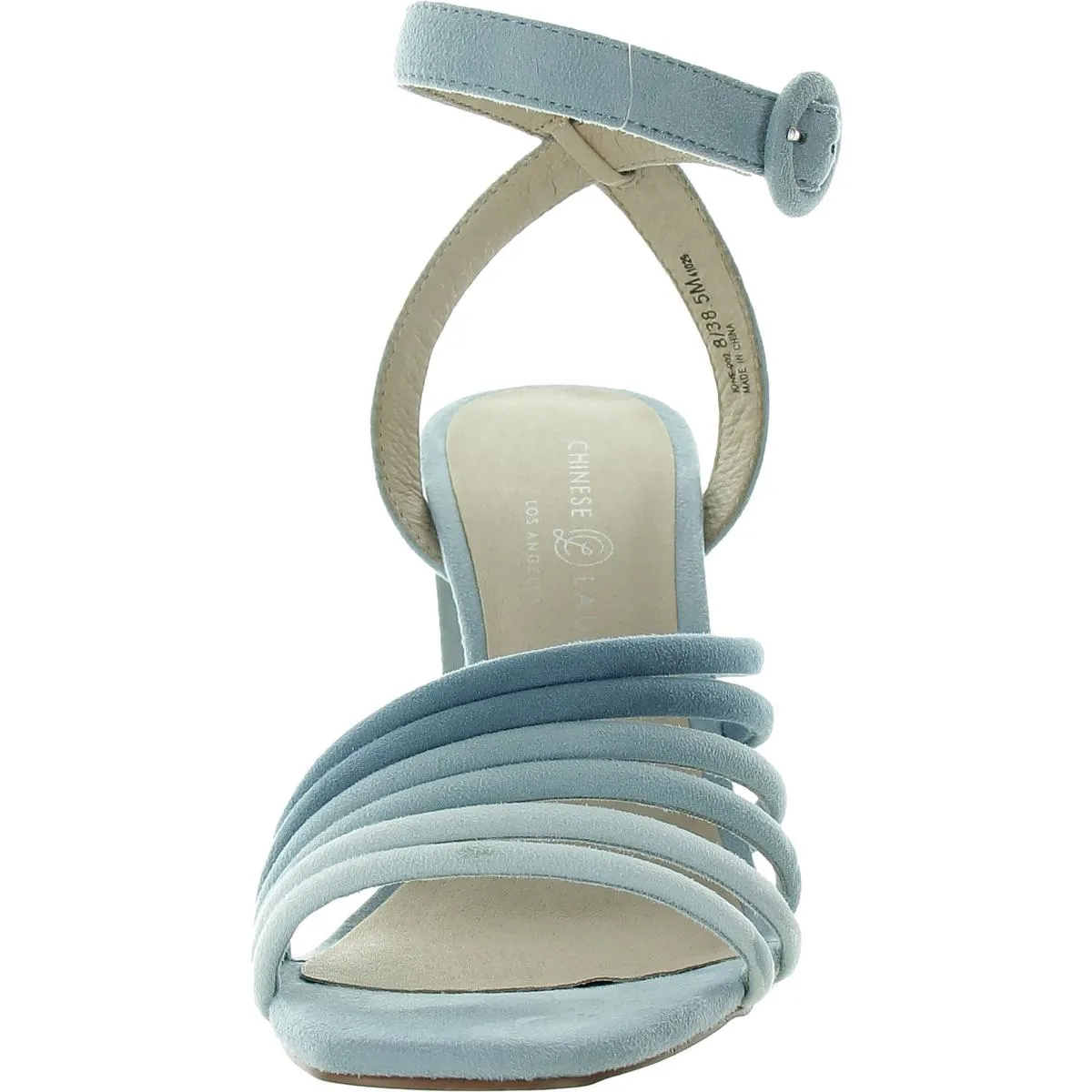 Womens Buckle Suede Ankle Strap