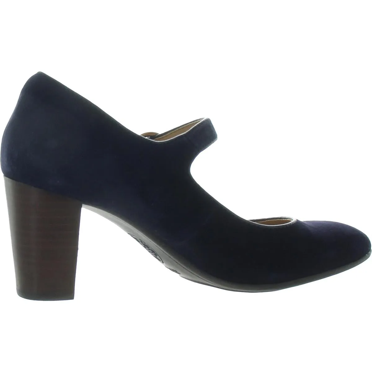 Womens Buckle Suede Mary Jane Heels