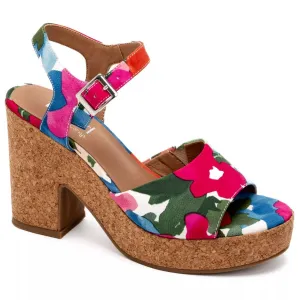 Women's Cheers Block Heel Sandal In Flower