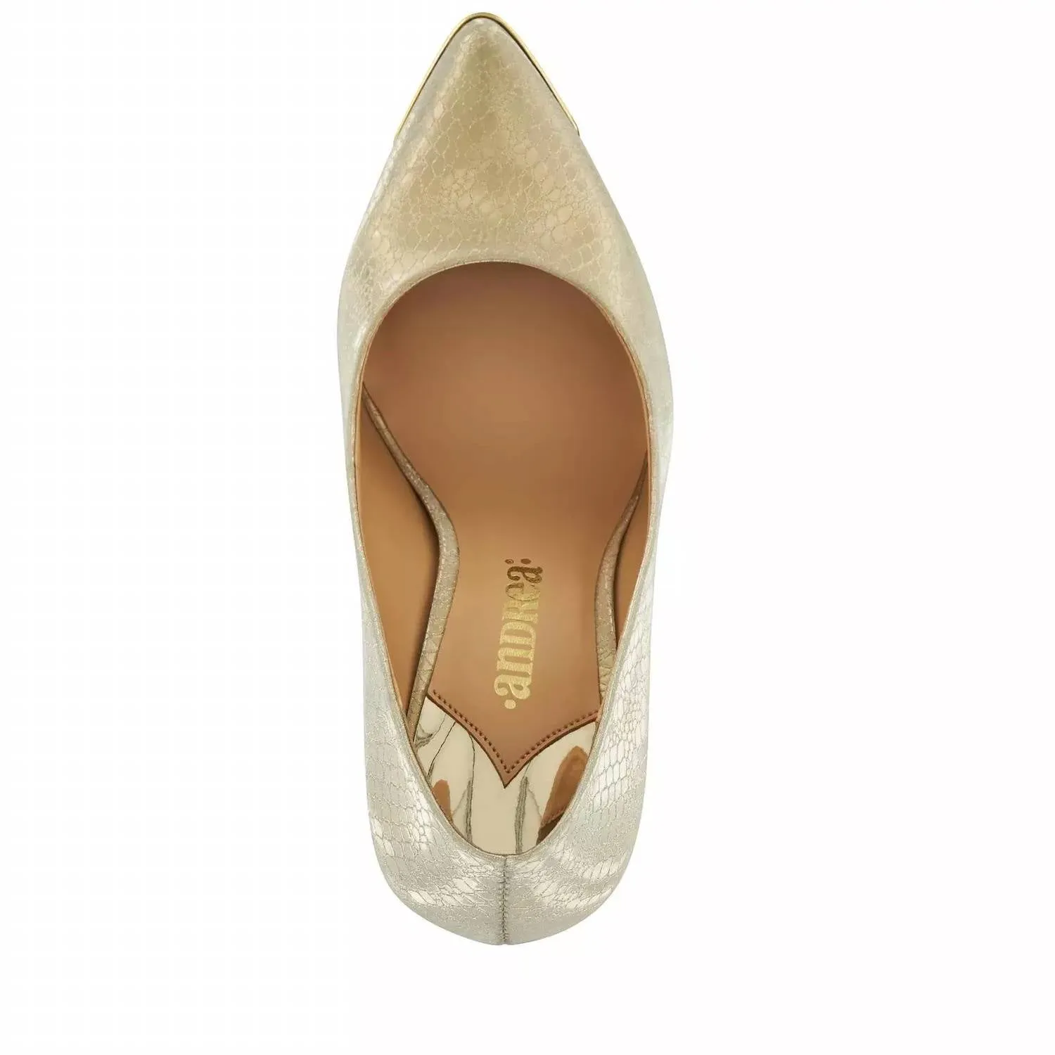 Women's Classic High Heels With Metallic Detail In Gold
