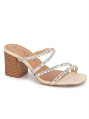 Women's Clear Jewels Sandals In Silver