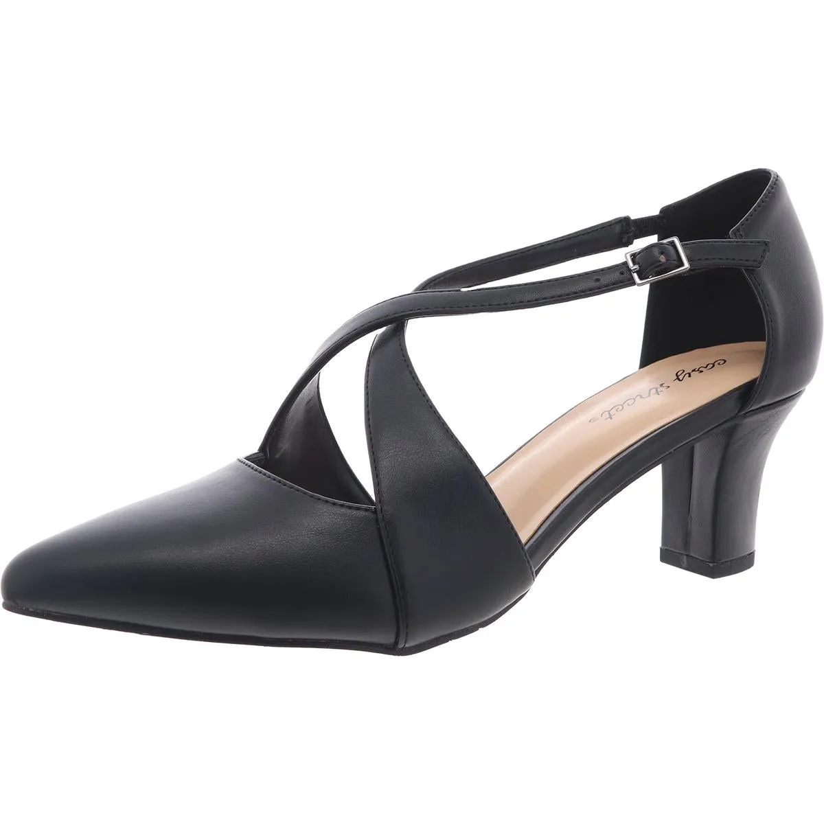 Womens Criss-Cross Man Made Pumps