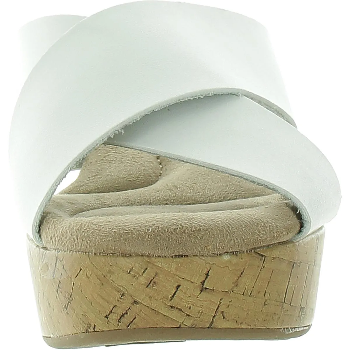 Womens Criss-Cross Manmade Wedge Heels