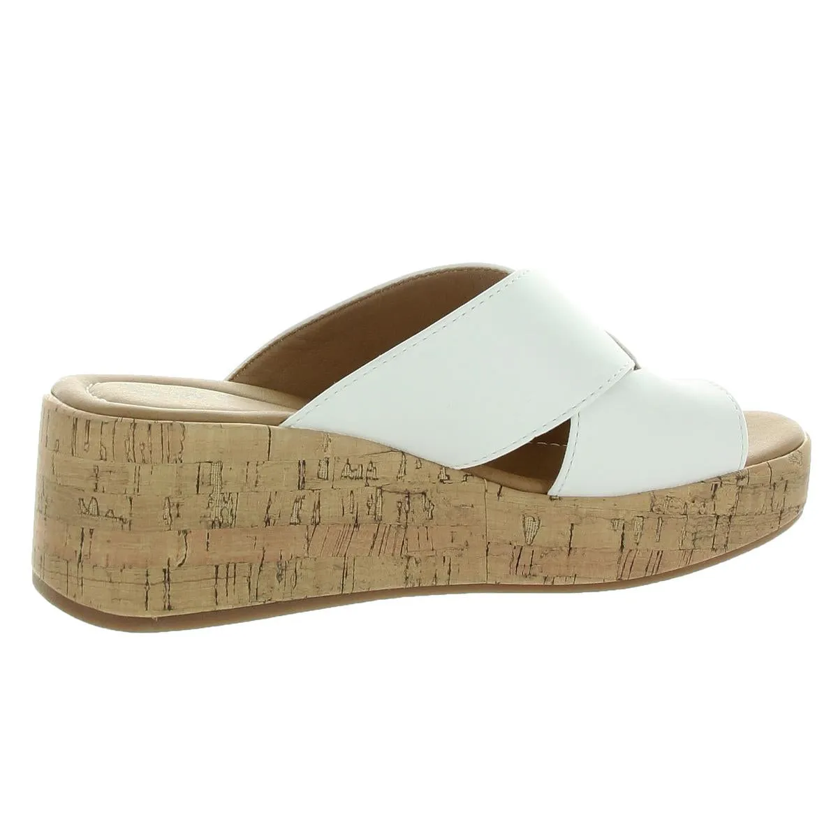 Womens Criss-Cross Manmade Wedge Heels