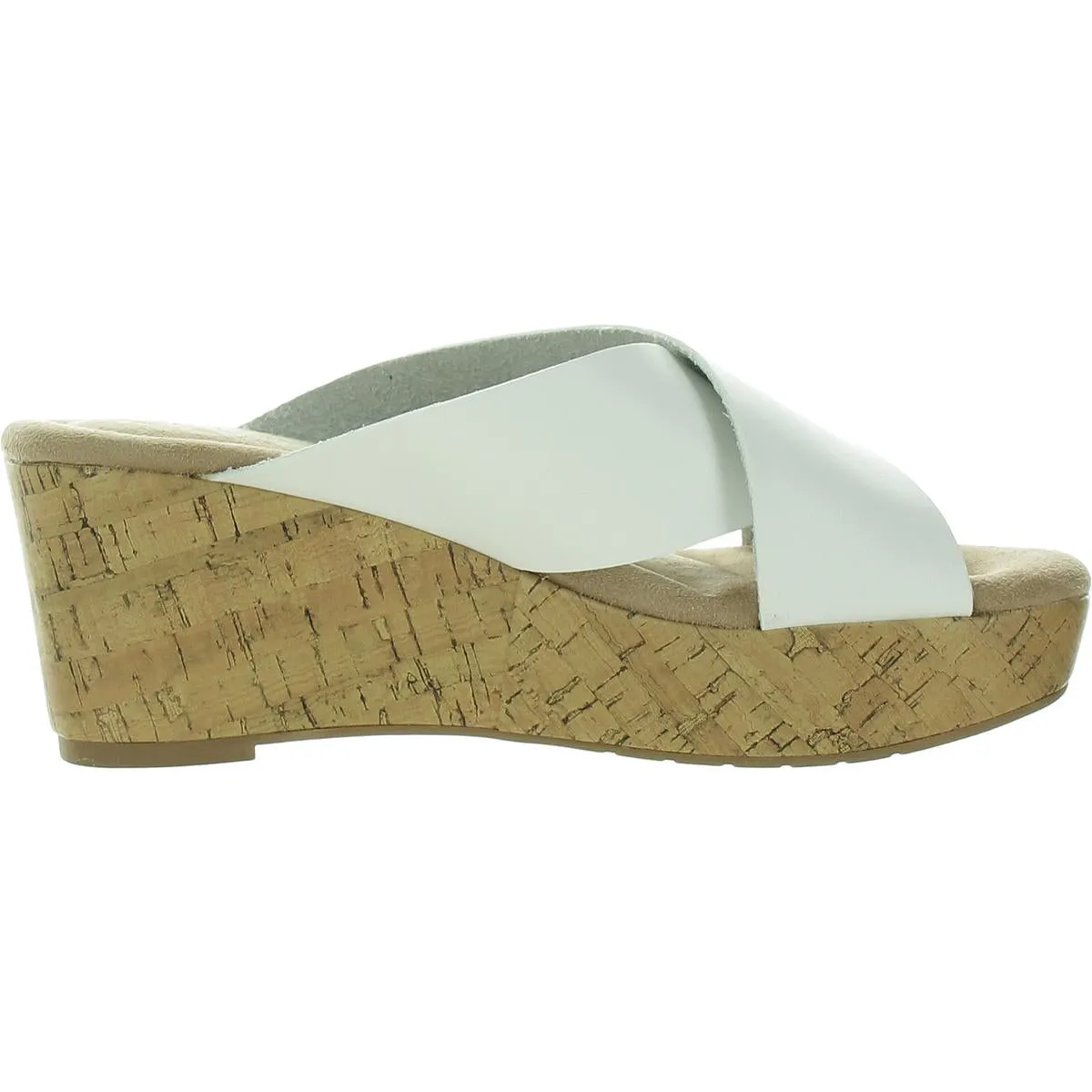 Womens Criss-Cross Manmade Wedge Heels