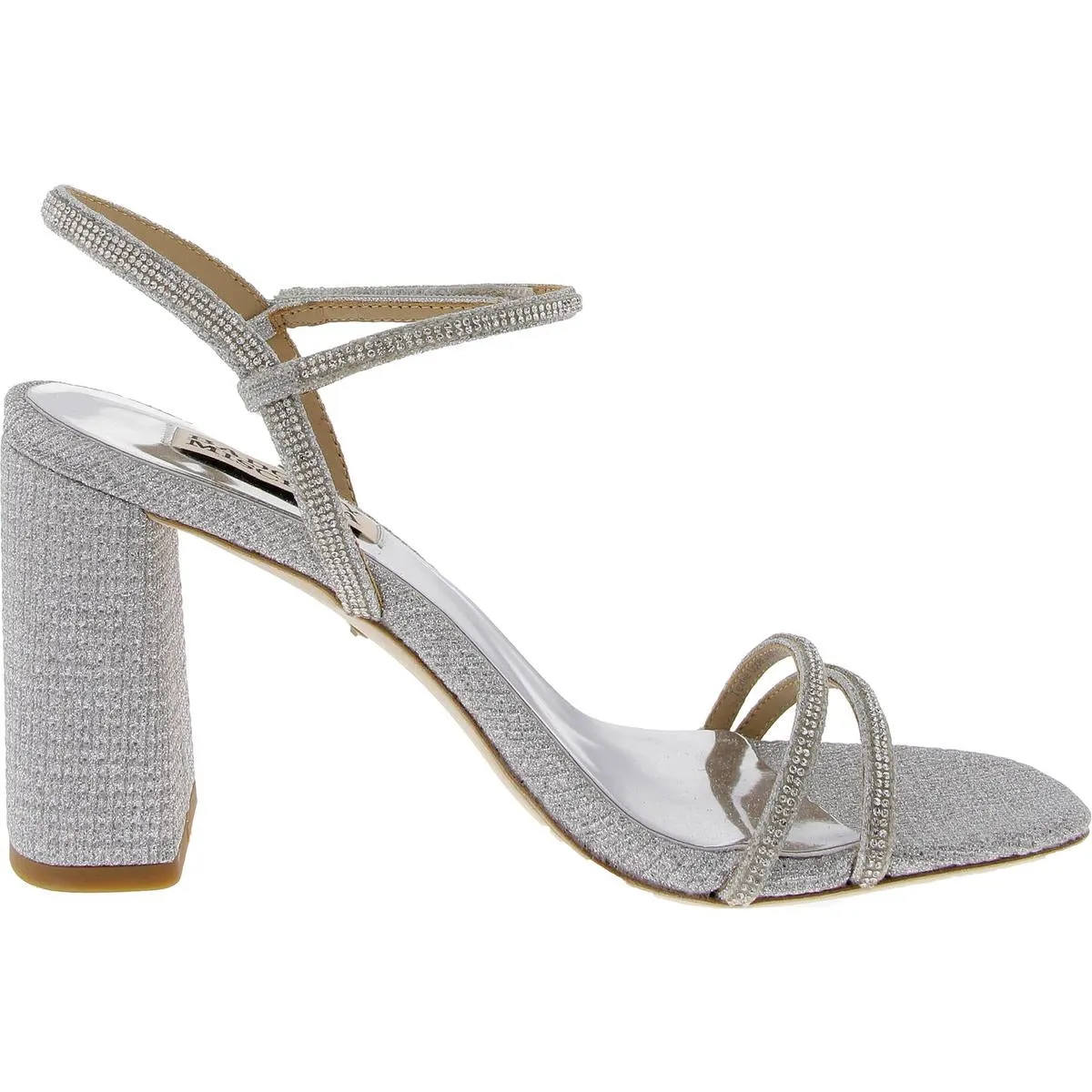 Womens Embellished Leather Ankle Strap