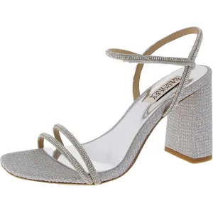 Womens Embellished Leather Ankle Strap
