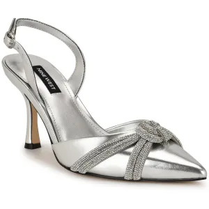 Womens Embellished Man Made Slingback Heels