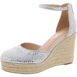 Womens Embellished Manmade Ankle Strap