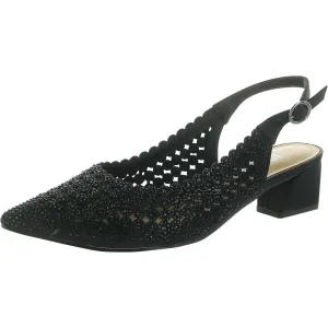 Womens Embellished Slingback Heels