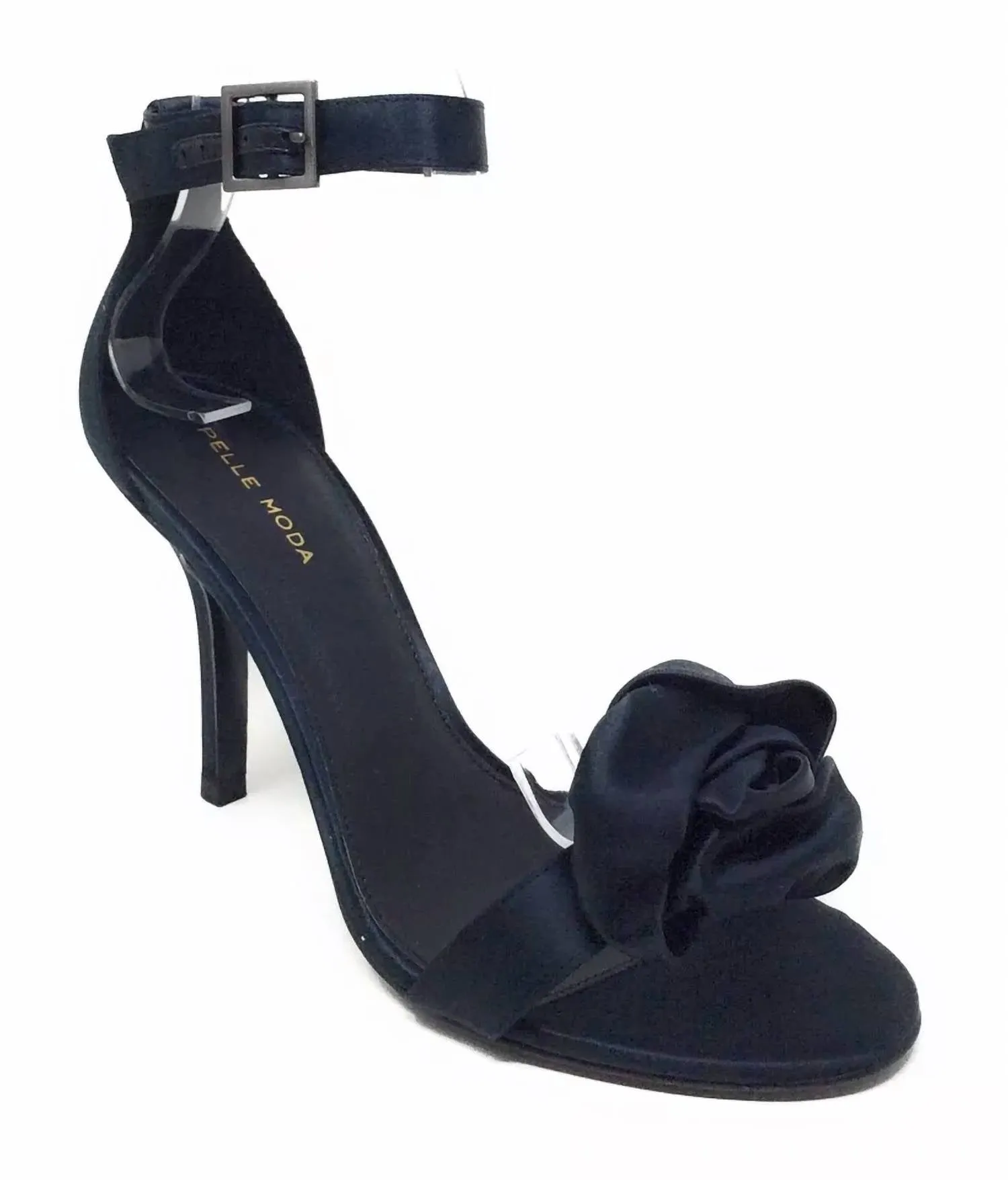 Women's Evlin Sl Silk Heels In Black Silk