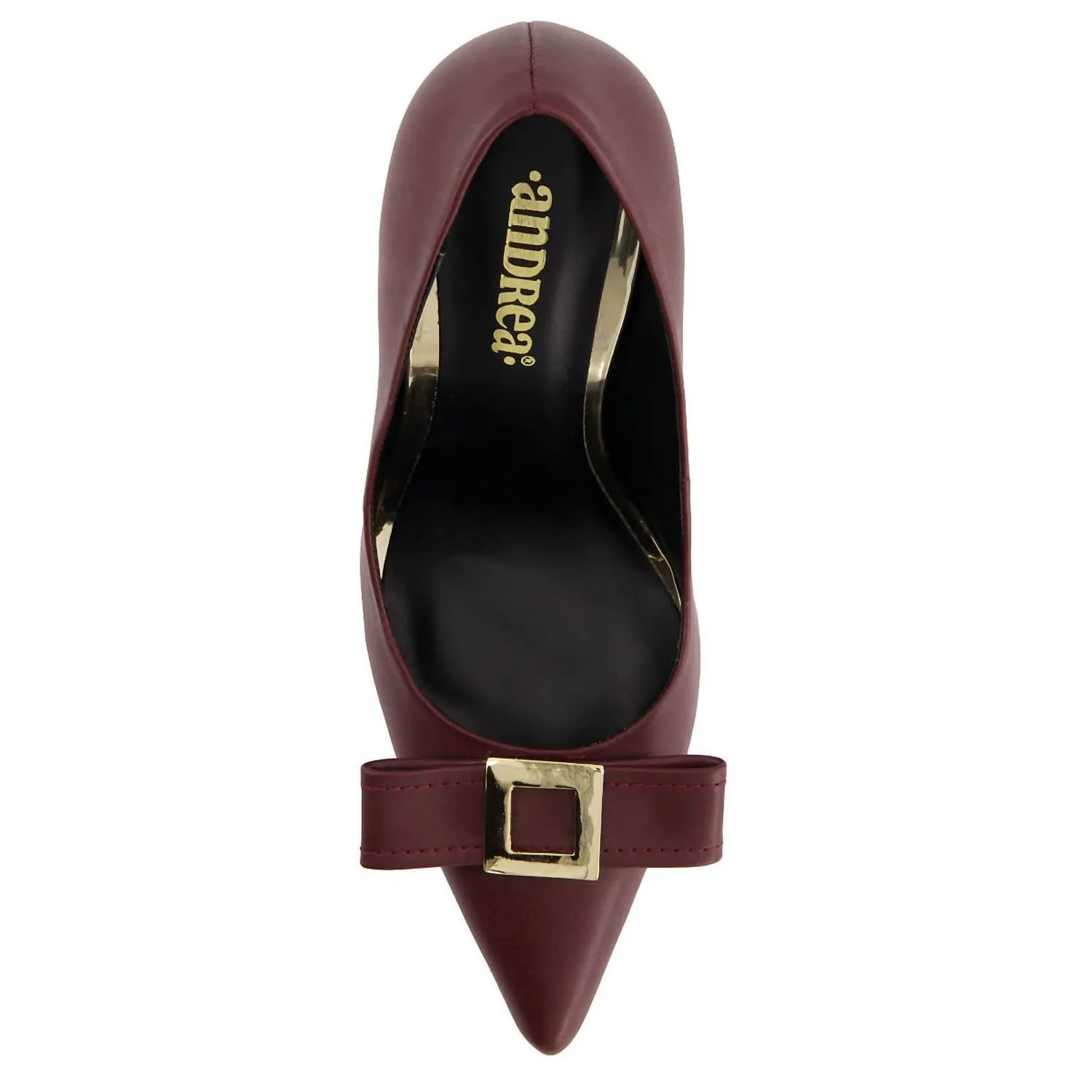 Women's Fashion Bow Stiletto Pumps In Burgundy