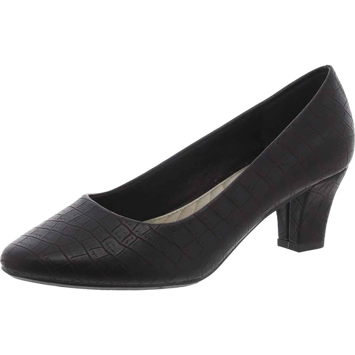 Womens Faux Leather Animal Print Pumps