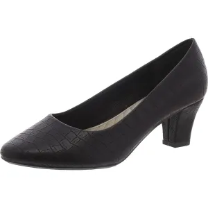 Womens Faux Leather Animal Print Pumps